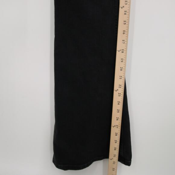 Free People We The Free Jayde Flare Jumpsuit Black Mamba NWT Denim Size L - Picture 11 of 12